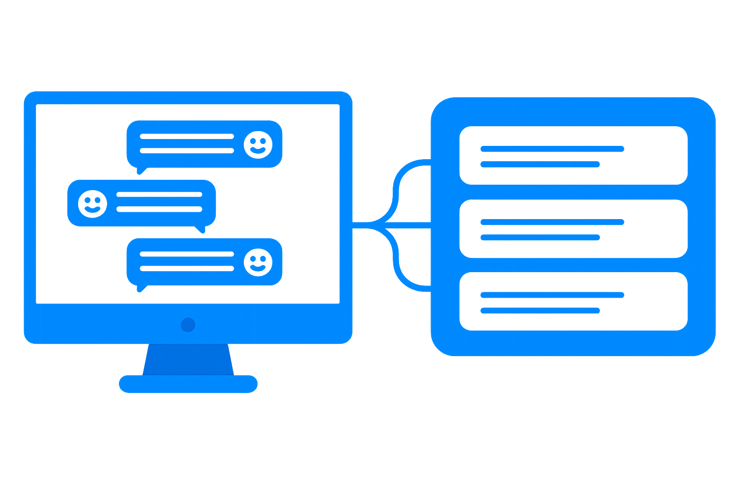 問い合わせ対応自動化のイラスト