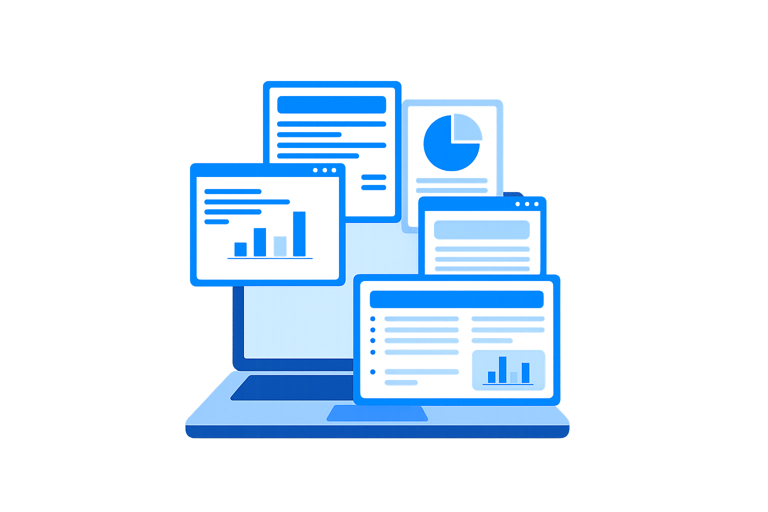 プレゼン資料作成自動化のイラスト