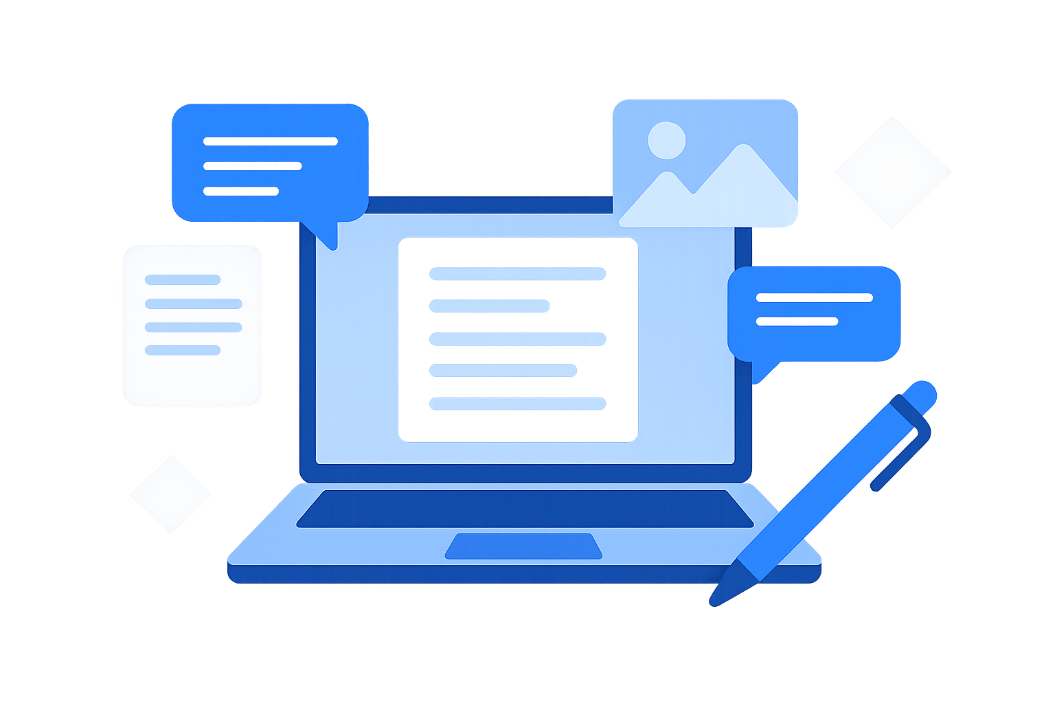 コンテンツ作成自動化のイラスト