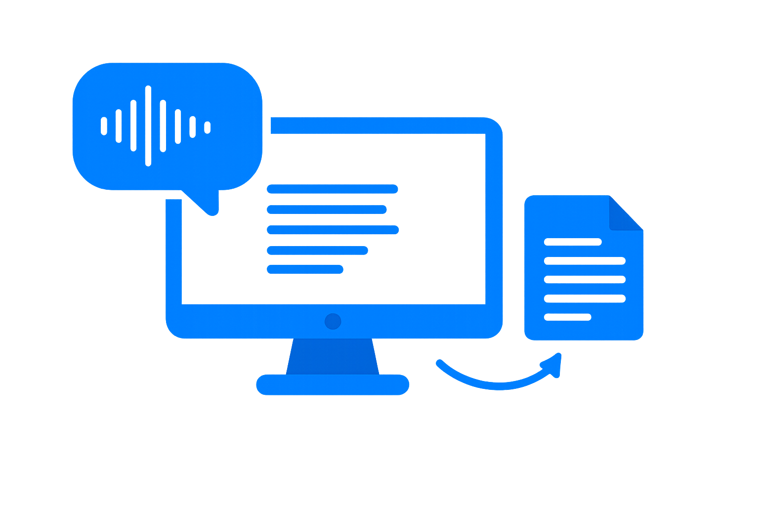 議事録作成自動化のイラスト